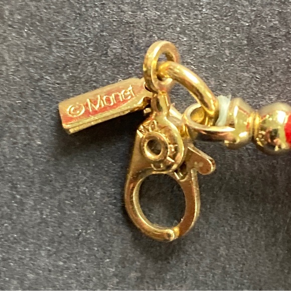 Monet gold tone red bead bracelet - Picture 2 of 4